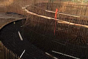 景德镇砼烟囱新建施工现场